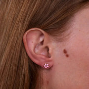 Orecchini in Argento 925 con fiori rosa