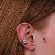 Orecchini in Argento 925 doppio semicerchio con zirconi