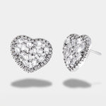 Orecchini in Argento 925 a forma di cuore con zirconi - BYSIMON gioielli