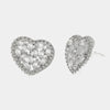 Orecchini in Argento 925 a forma di cuore con zirconi