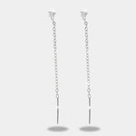 Orecchini argento 925 saliscendi con stella - BYSIMON gioielli