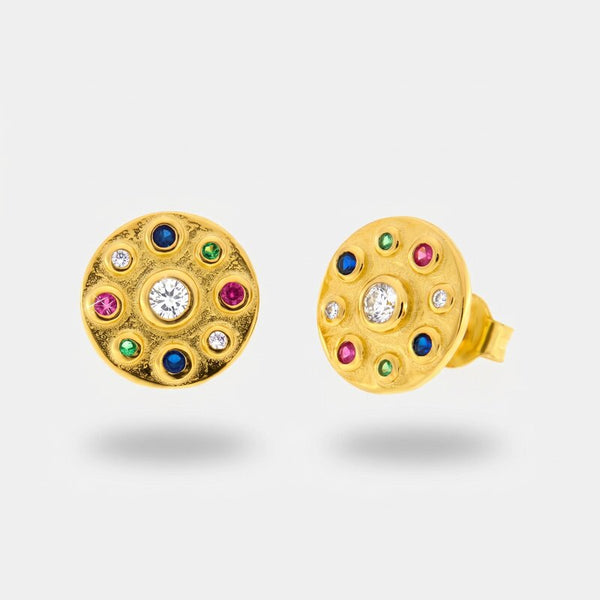 Orecchini in Argento 925 con zirconi colorati - BYSIMON gioielli