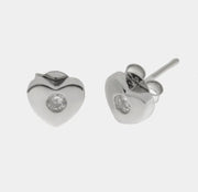 Orecchini in Argento 925 a forma di cuore con zircone