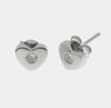 Orecchini in Argento 925 a forma di cuore con zircone