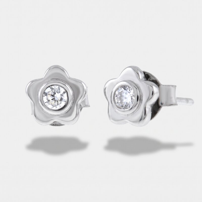 Orecchini in Argento 925 con fiore piccolo - BYSIMON gioielli