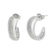 Orecchini in Argento 925 ovali con zirconi