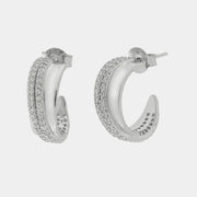 Orecchini in Argento 925 ovali con zirconi