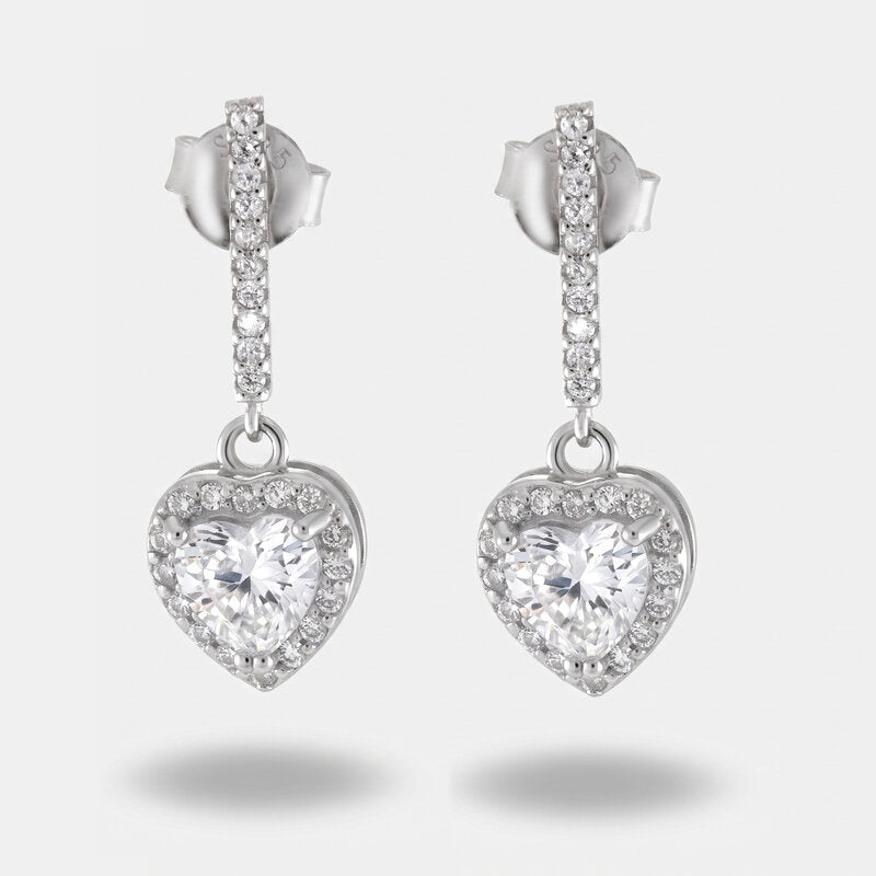 Orecchini in Argento 925 con cuore pendente BYSIMON - gioiello BySimon