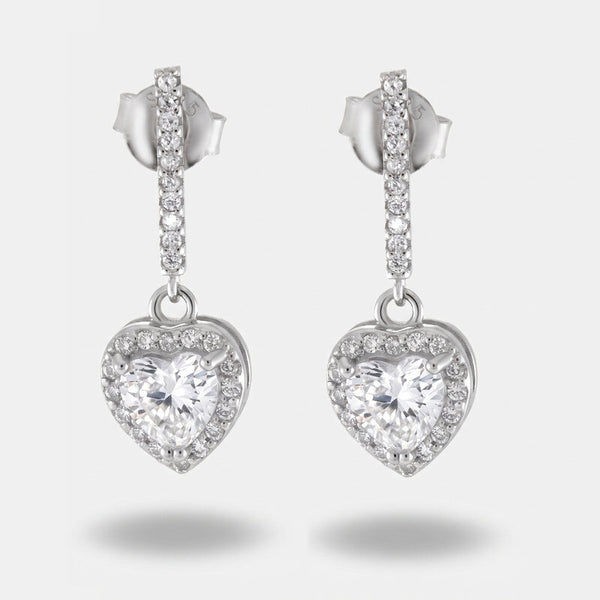 Orecchini in Argento 925 con cuore pendente BYSIMON - gioiello BySimon