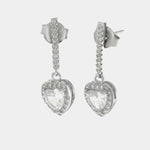 Orecchini in Argento 925 con cuore pendente BYSIMON - gioiello BySimon