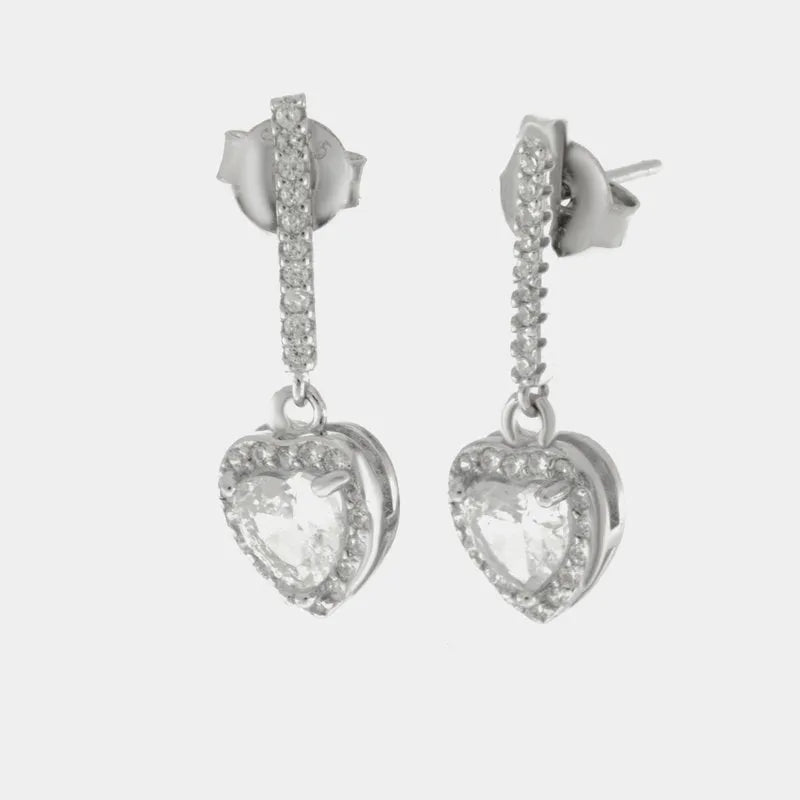 Orecchini in Argento 925 con cuore pendente BYSIMON - gioiello BySimon