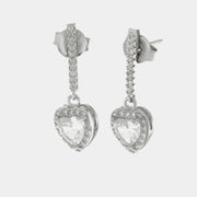 Orecchini in Argento 925 con cuore pendente