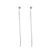 Orecchini in Argento 925  saliscendi con puntoluce