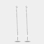 Orecchini in Argento 925  saliscendi con puntoluce - BYSIMON gioielli