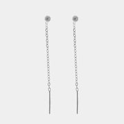 Orecchini in Argento 925  saliscendi con puntoluce