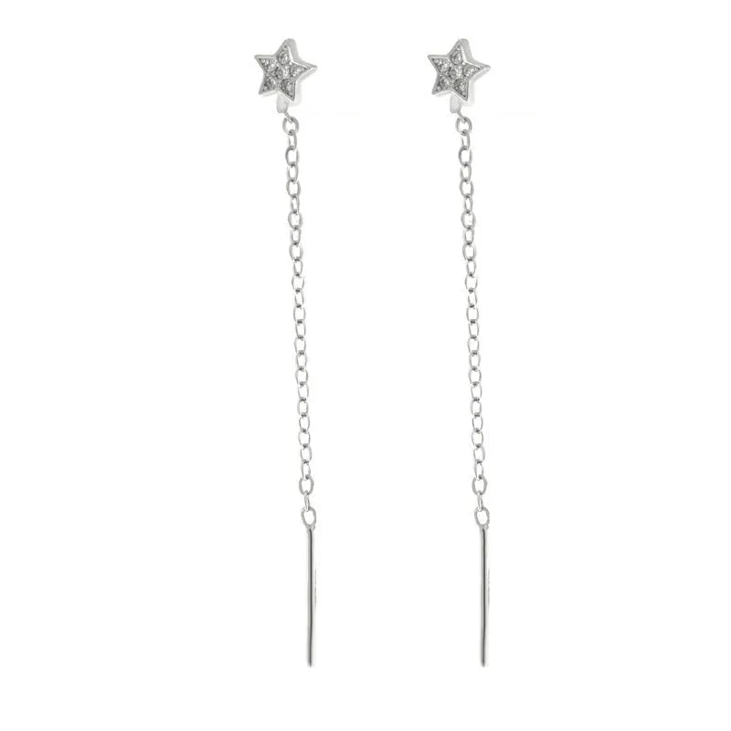 Orecchini in Argento 925 saliscendi con stella