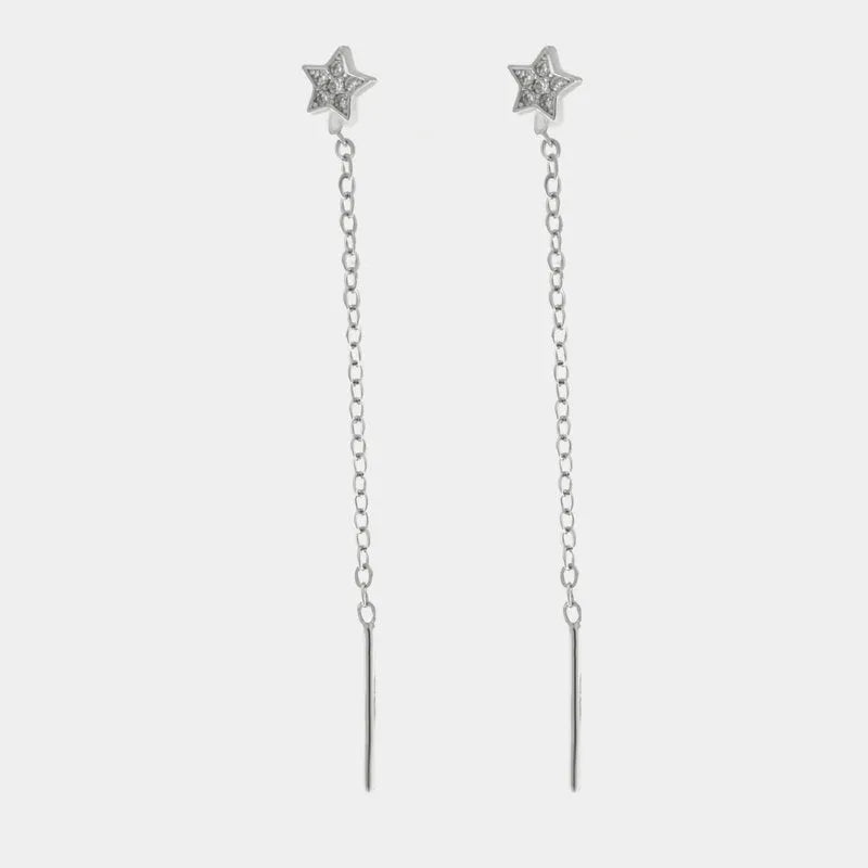Orecchini in Argento 925 saliscendi con stella