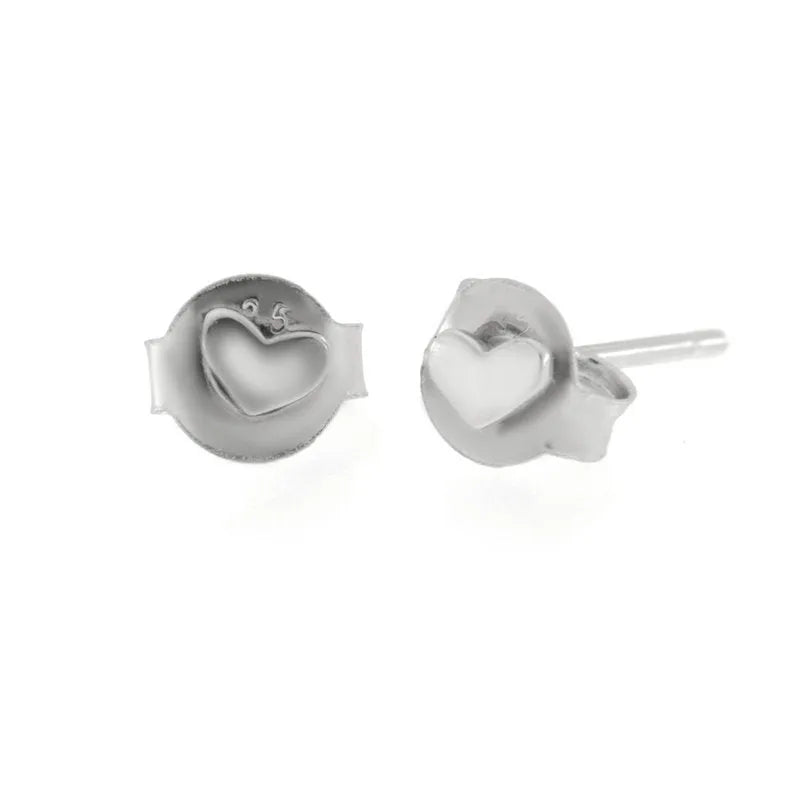 Orecchini in Argento 925 con cuore piccolo liscio
