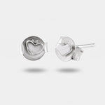 Orecchini in Argento 925 con cuore piccolo liscio - BYSIMON gioielli