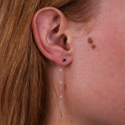 Orecchini in Argento 925 saliscendi con cuore