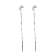 Orecchini in Argento 925  saliscendi con zirconi