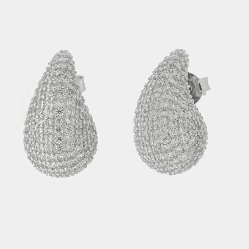 Orecchini in Argento 925 a goocia con zirconi