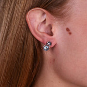 Orecchini in Argento 925 in stile antico impreziosito da zirconi acquamarina