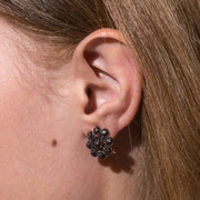 Orecchini in Argento 925 a lobo in stile antico con fiori e zirconi