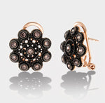 Orecchini in Argento 925 a lobo in stile antico con fiori e zirconi Collezione Novecento - BYSIMON gioielli