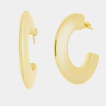 Orecchini in Argento 925 semicerchi schiacciati SIMEONE - gioiello BySimon