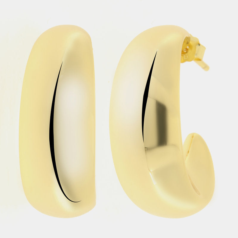 Orecchini in Argento 925 a forma di C SIMEONE - gioiello BySimon