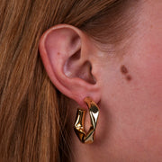 Orecchini in Argento 925 quadrati schiacciati