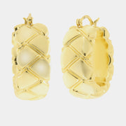 Orecchini in Argento 925 cerchi trama a ruota