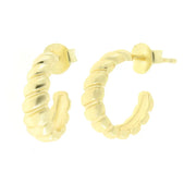 Orecchini in Argento 925 semicerchi con intrecci