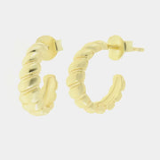 Orecchini in Argento 925 semicerchi con intrecci