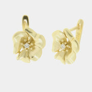 Orecchini in Argento 925 a forma di fiore con chiusura a scomparsa