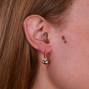 Orecchini in Argento 925 cerchietti incrociati con cuore pendente