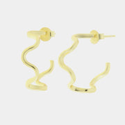 Orecchini in Argento 925 semicerchi ondulati