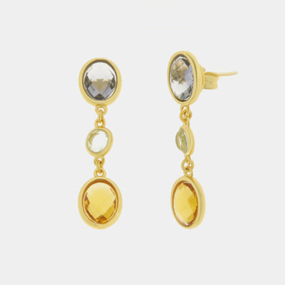 Orecchini in Argento 925 a lobo con zirconi pendenti SIMEONE - gioiello BySimon