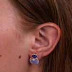 Orecchini in Argento 925 con doppio zircone ovale SIMEONE - gioiello BySimon