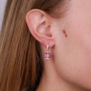 Orecchini in Argento 925 con campanella arancio