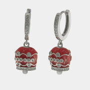 Orecchini in Argento 925 con campanella arancio