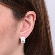 Orecchini in Argento 925 a cerchio con zirconi