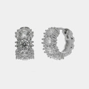 Orecchini in Argento 925 a cerchio con zirconi