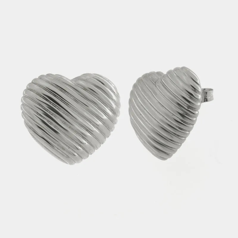 Orecchini in Argento 925 con cuore a lobo