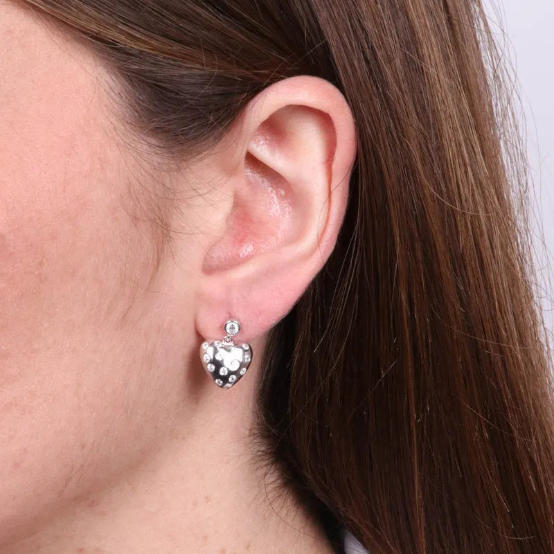Orecchini in Argento 925 con cuore pendente