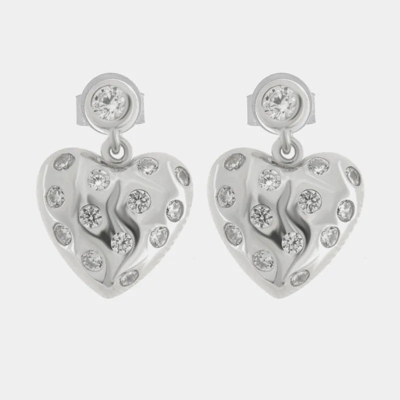 Orecchini in Argento 925 con cuore pendente