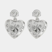 Orecchini in Argento 925 con cuore pendente