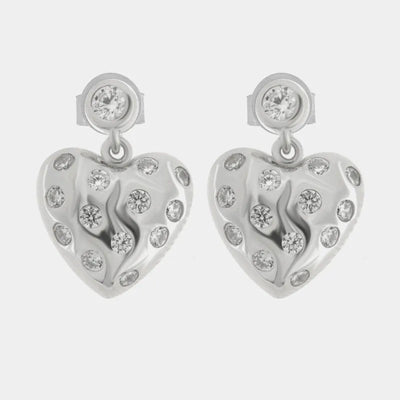 Orecchini in Argento 925 con cuore pendente