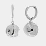 Orecchini in Argento 925 a cerchio con sfera pendente - BYSIMON gioielli